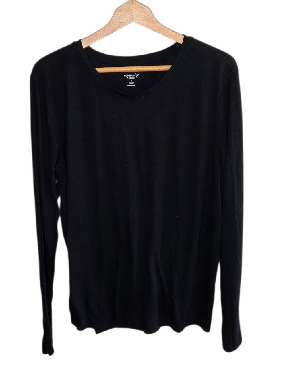 Old Navy Active Go-Dry Black Long Sleeve Open Back Tee Size XL